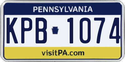 PA license plate KPB1074