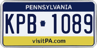 PA license plate KPB1089