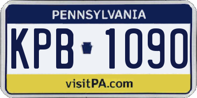 PA license plate KPB1090