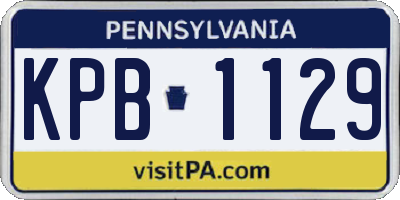PA license plate KPB1129