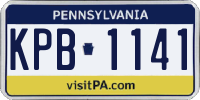 PA license plate KPB1141