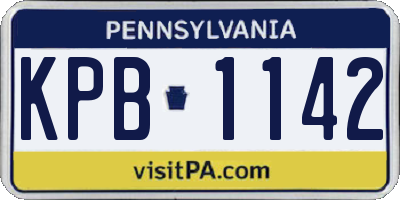 PA license plate KPB1142