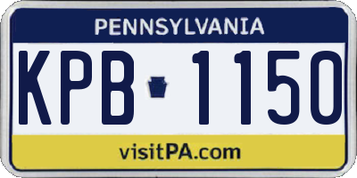 PA license plate KPB1150