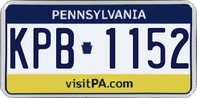 PA license plate KPB1152