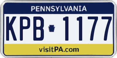 PA license plate KPB1177