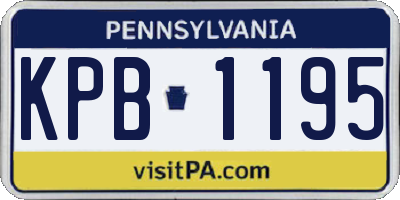 PA license plate KPB1195