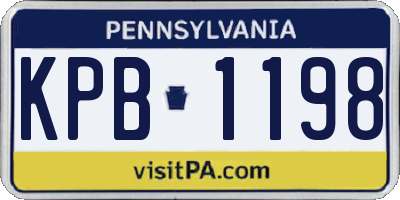 PA license plate KPB1198