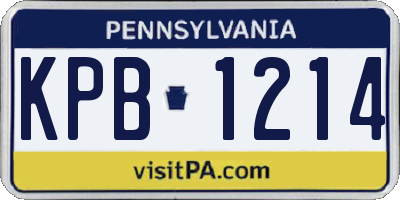 PA license plate KPB1214