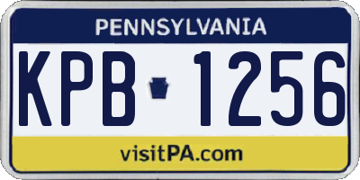 PA license plate KPB1256