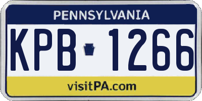 PA license plate KPB1266