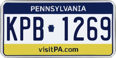 PA license plate KPB1269