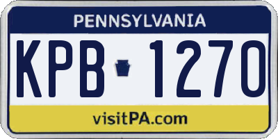 PA license plate KPB1270