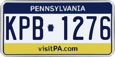 PA license plate KPB1276
