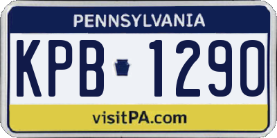 PA license plate KPB1290