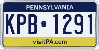 PA license plate KPB1291