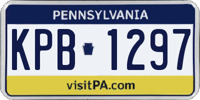 PA license plate KPB1297