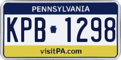 PA license plate KPB1298