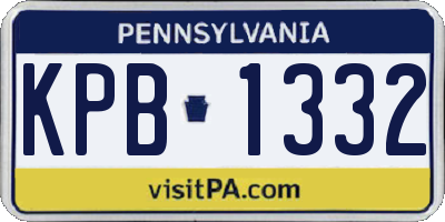 PA license plate KPB1332