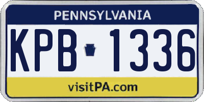 PA license plate KPB1336