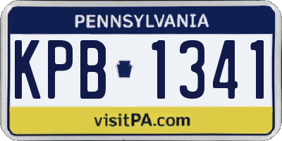 PA license plate KPB1341