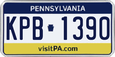 PA license plate KPB1390