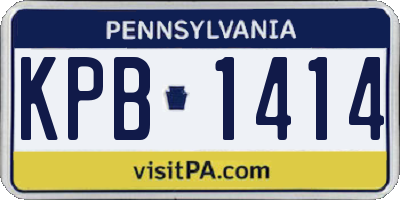PA license plate KPB1414