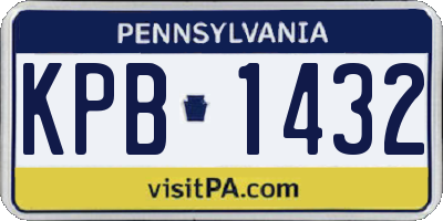PA license plate KPB1432