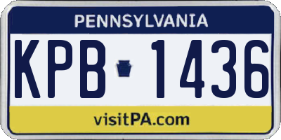 PA license plate KPB1436