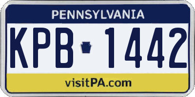 PA license plate KPB1442