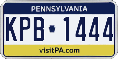 PA license plate KPB1444