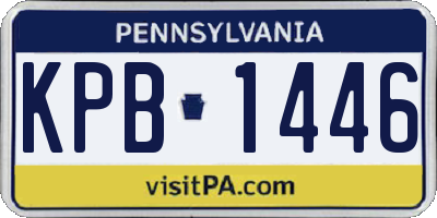 PA license plate KPB1446