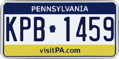 PA license plate KPB1459