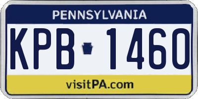 PA license plate KPB1460