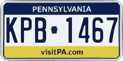 PA license plate KPB1467