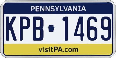 PA license plate KPB1469