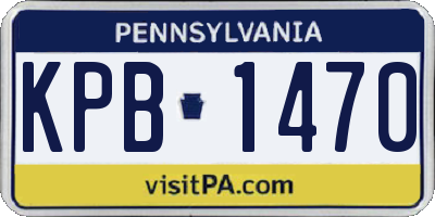 PA license plate KPB1470