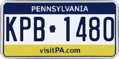 PA license plate KPB1480