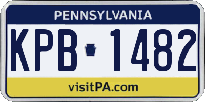 PA license plate KPB1482