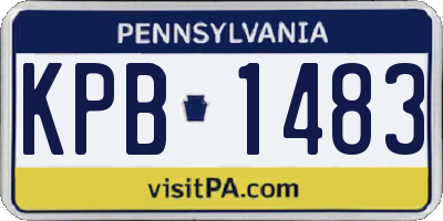 PA license plate KPB1483