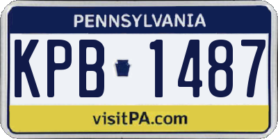 PA license plate KPB1487
