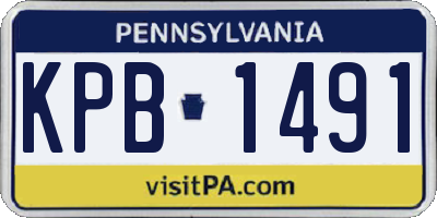 PA license plate KPB1491