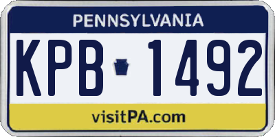 PA license plate KPB1492