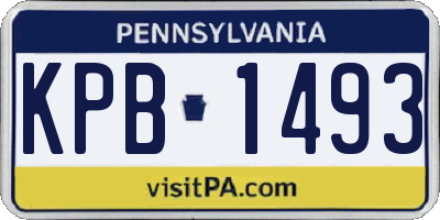 PA license plate KPB1493