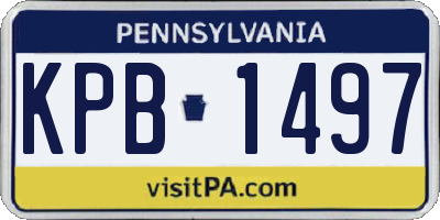 PA license plate KPB1497