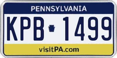 PA license plate KPB1499