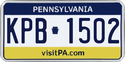 PA license plate KPB1502