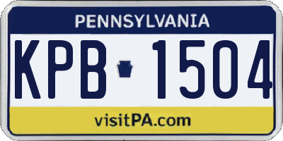 PA license plate KPB1504