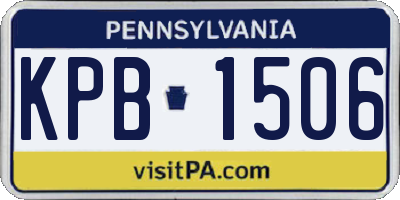 PA license plate KPB1506