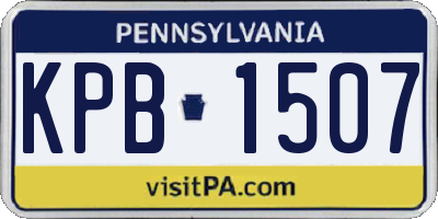 PA license plate KPB1507