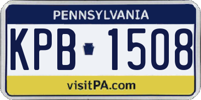 PA license plate KPB1508